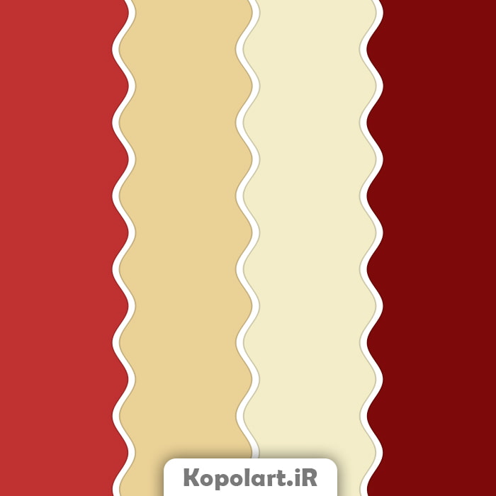 پالت رنگ قرمز زرشکی، گوجه ای و بژ به همراه روانشناسی رنگها و کدها(Rgb, Cmyk, Hex)