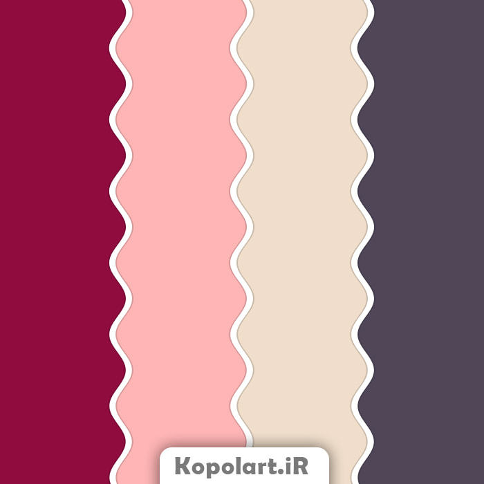پالت رنگ شرابی و صورتی گلبهی به همراه روانشناسی رنگها کدها(Rgb, Cmyk, Hex)