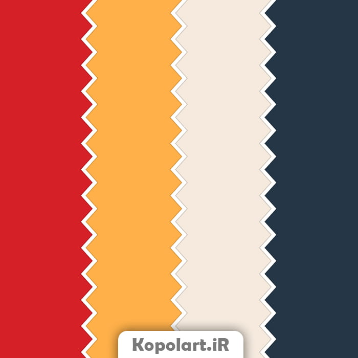 پالت رنگ جذاب قرمز و نارنجی، روانشناسی رنگ + کدهای رنگی