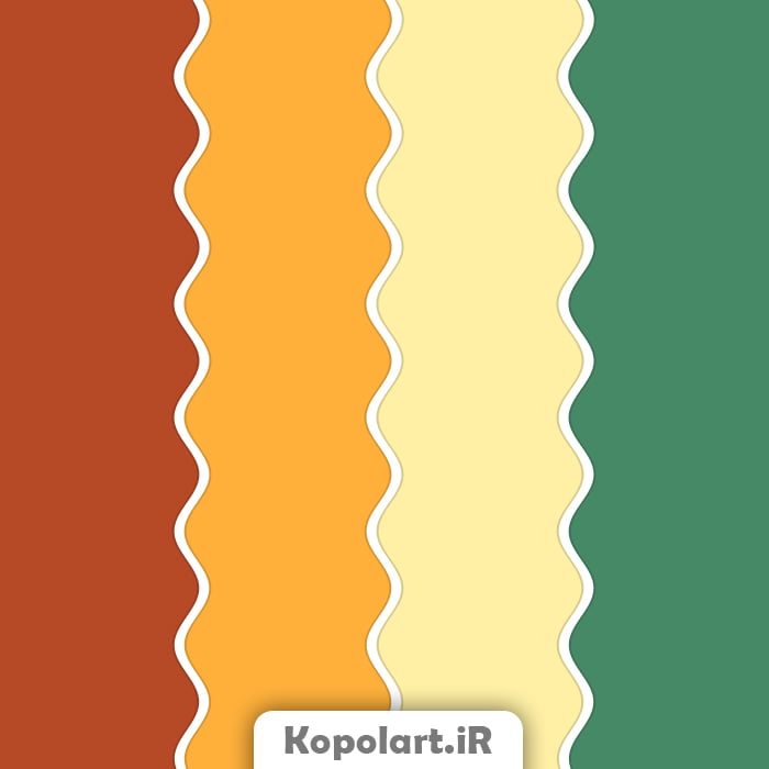 پالت رنگ قهوه ای، نارنجی و سبز دودی(سبز کبود)، روانشناسی رنگ + کدهای رنگی