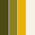 پالت رنگ بهاری سبز لجنی، زیتونی و خردلی