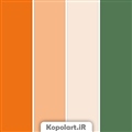 پالت رنگ سبز لجنی، نارنجی و هلویی(پالت رنگ پاییزی) به همراه روانشناسی رنگ و کدها(Rgb, Cmyk, Hex)
