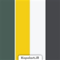پالت رنگ سبز کله غازی، زرد کهربایی و خاکستری، به همراه روانشناسی رنگ و کدها(Rgb, Cmyk, Hex)