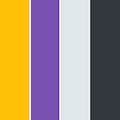 پالت رنگ بنفش بادمجانی و زرد کهربایی(انبه ای) به همراه روانشناسی رنگ و کدهای رنگی(Rgb, Cmyk, Hex)