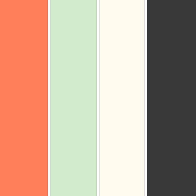 پالت رنگ پاستیلی سبز دودی و نارنجی، روانشناسی رنگ + کدهای رنگی(Rgb, Cmyk, Hex)