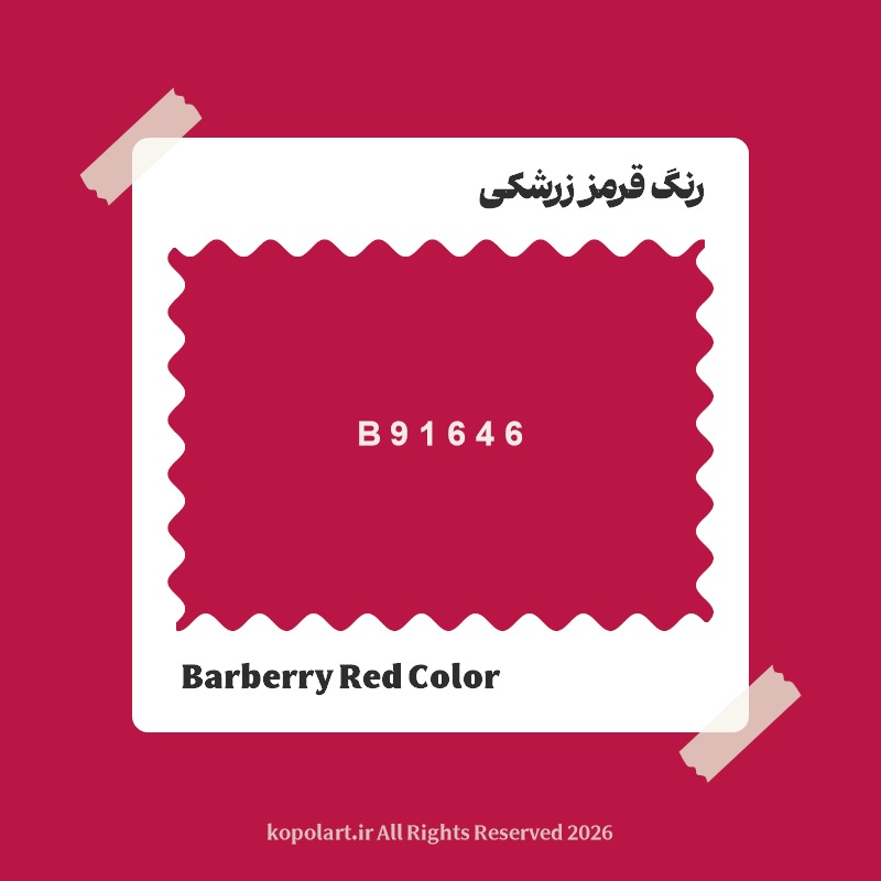 رنگ قرمز زرشکی با کد هگز B91646
