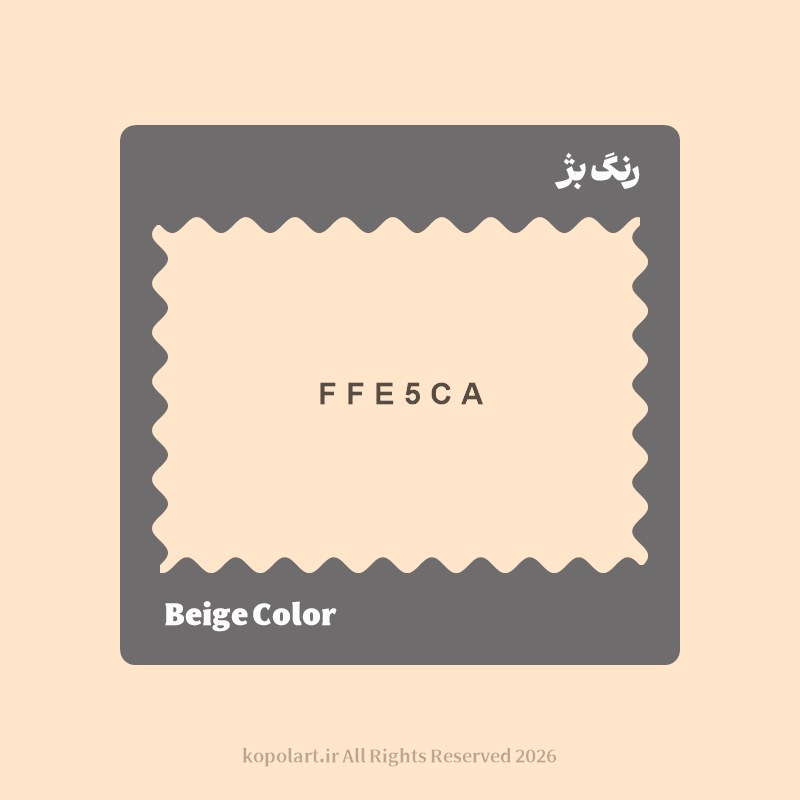 رنگ بژ با کد هگز FFE5CA