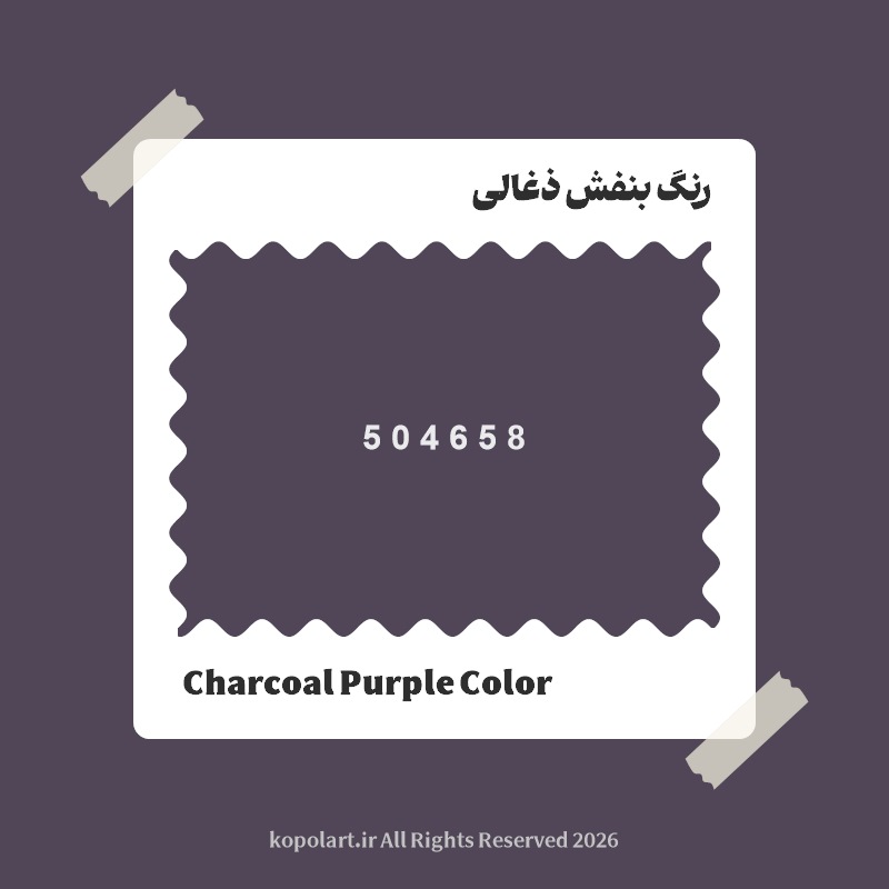 رنگ بنفش ذغالی با کد هگز 504658