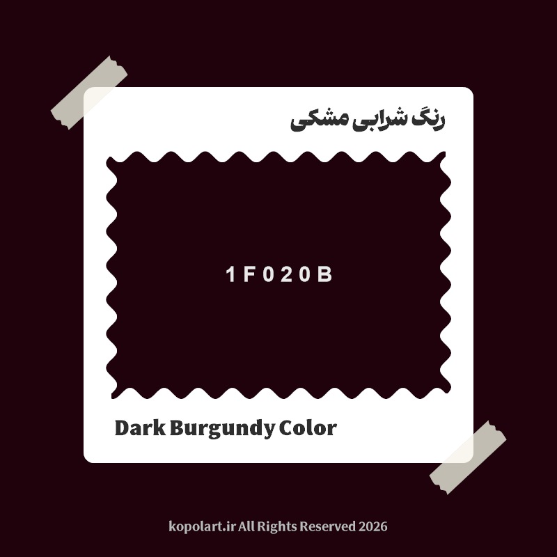 رنگ شرابی مشکی با کد هگز 1F020B