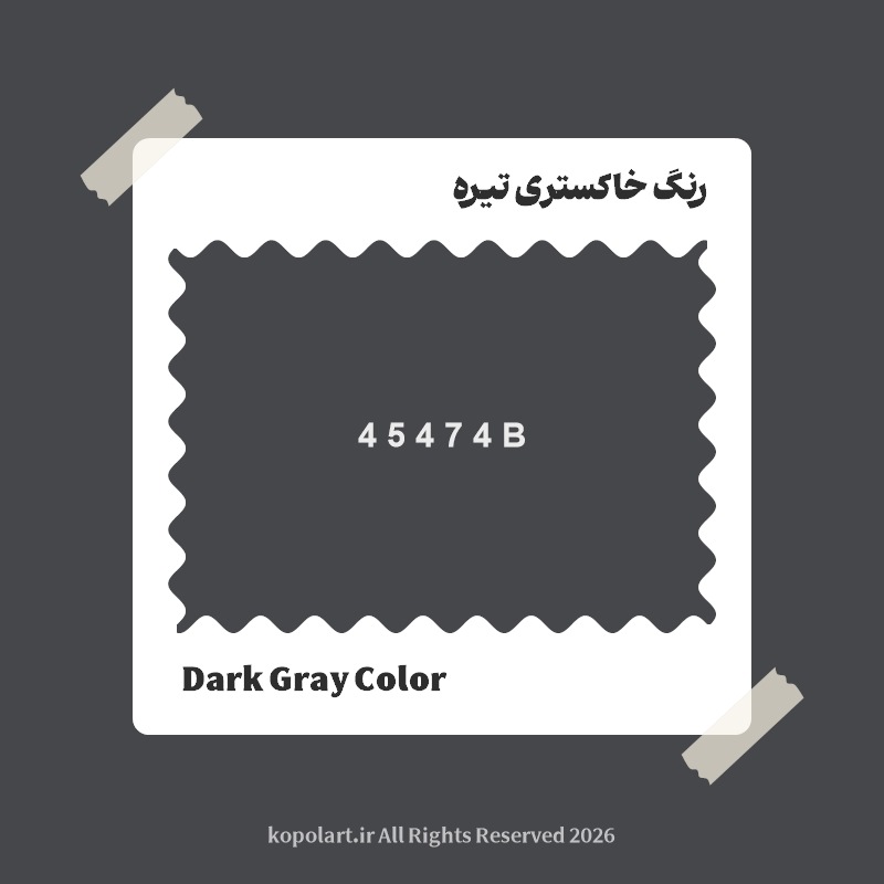 رنگ خاکستری تیره با کد هگز 45474B