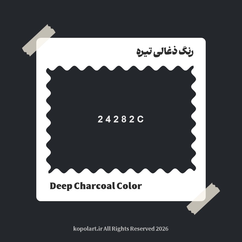 رنگ ذغالی تیره با کد هگز 24282C