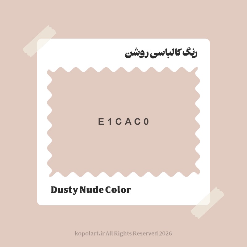 رنگ کالباسی روشن با کد هگز E1CAC0