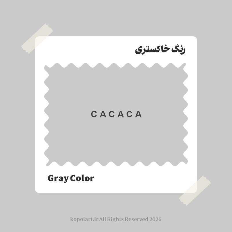 رنگ خاکستری با کد هگز CACACA