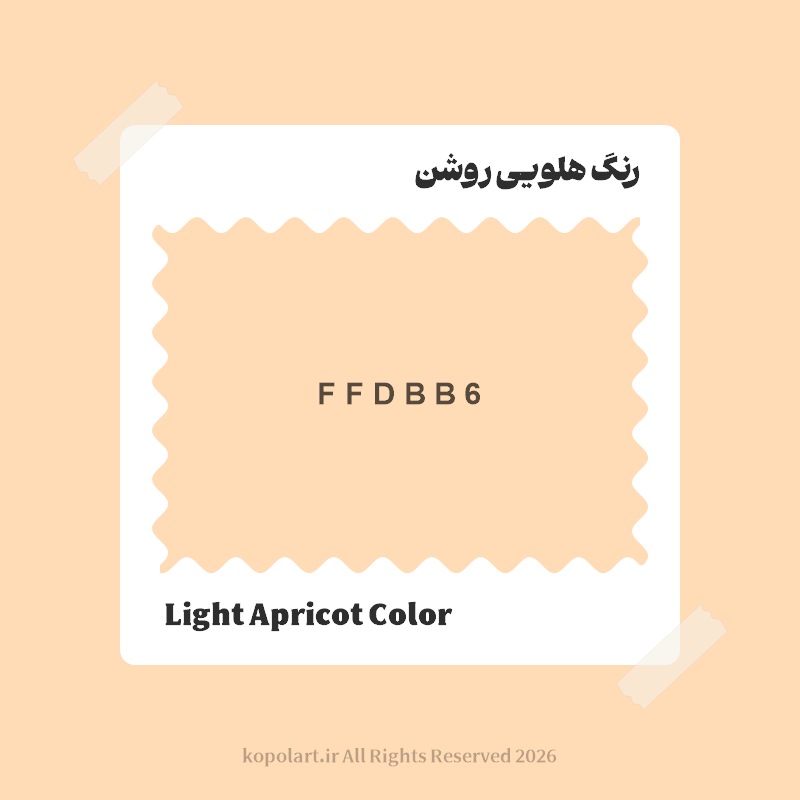 رنگ هلویی روشن با کد هگز FFDBB6