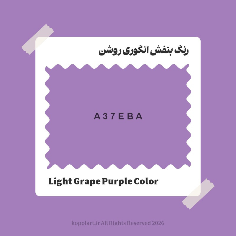 رنگ بنفش انگوری روشن با کد هگز A37EBA