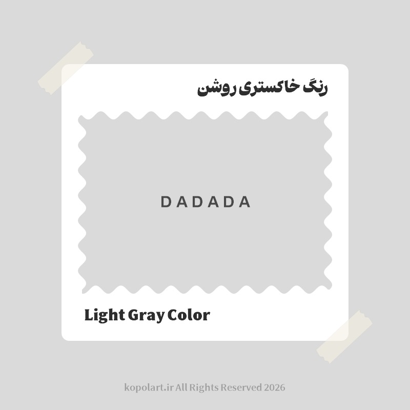 رنگ خاکستری روشن با کد هگز DADADA