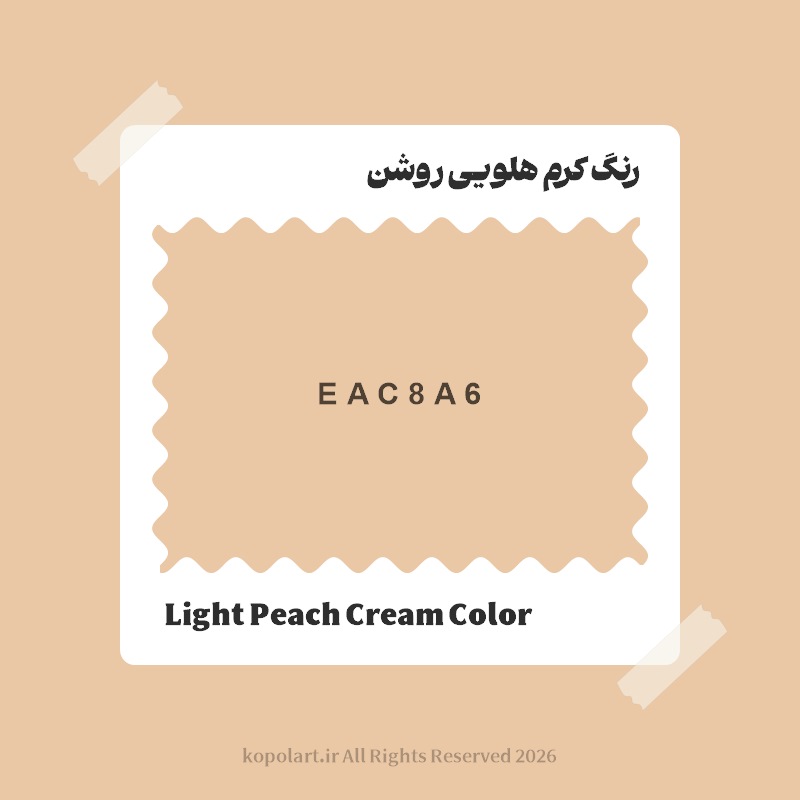رنگ کرم هلویی روشن با کد هگز EAC8A6