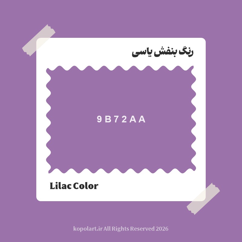 رنگ بنفش یاسی با کد هگز 9B72AA