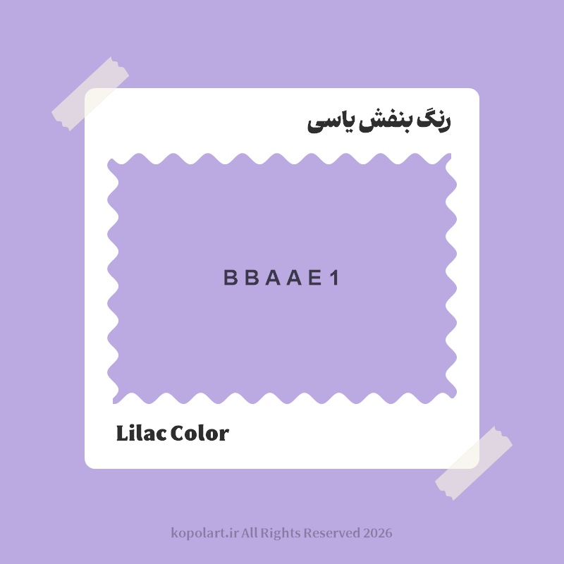 رنگ بنفش یاسی با کد هگز BBAAE1