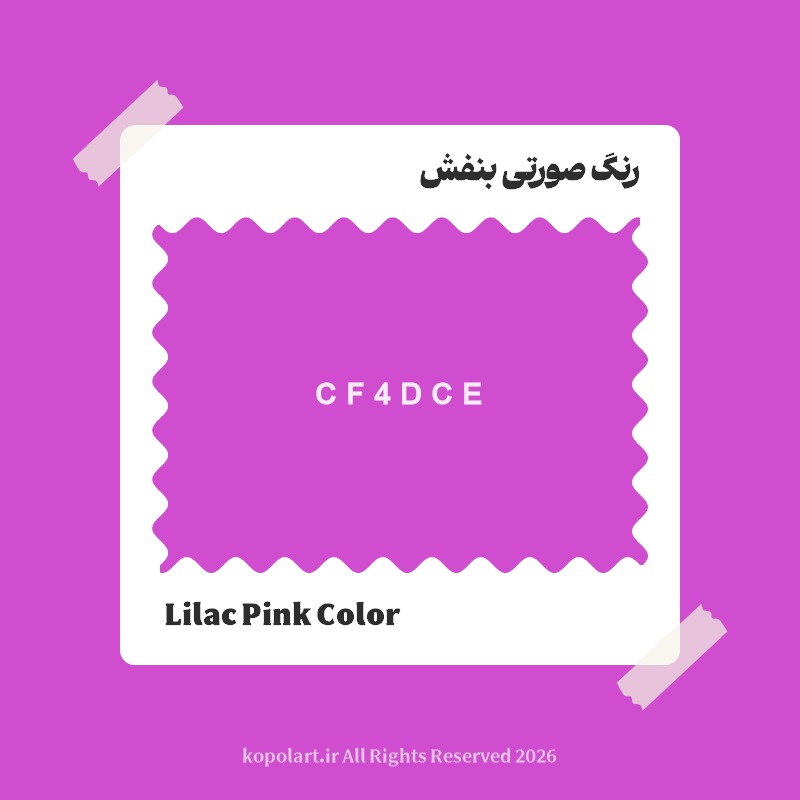 رنگ صورتی بنفش با کد هگز CF4DCE