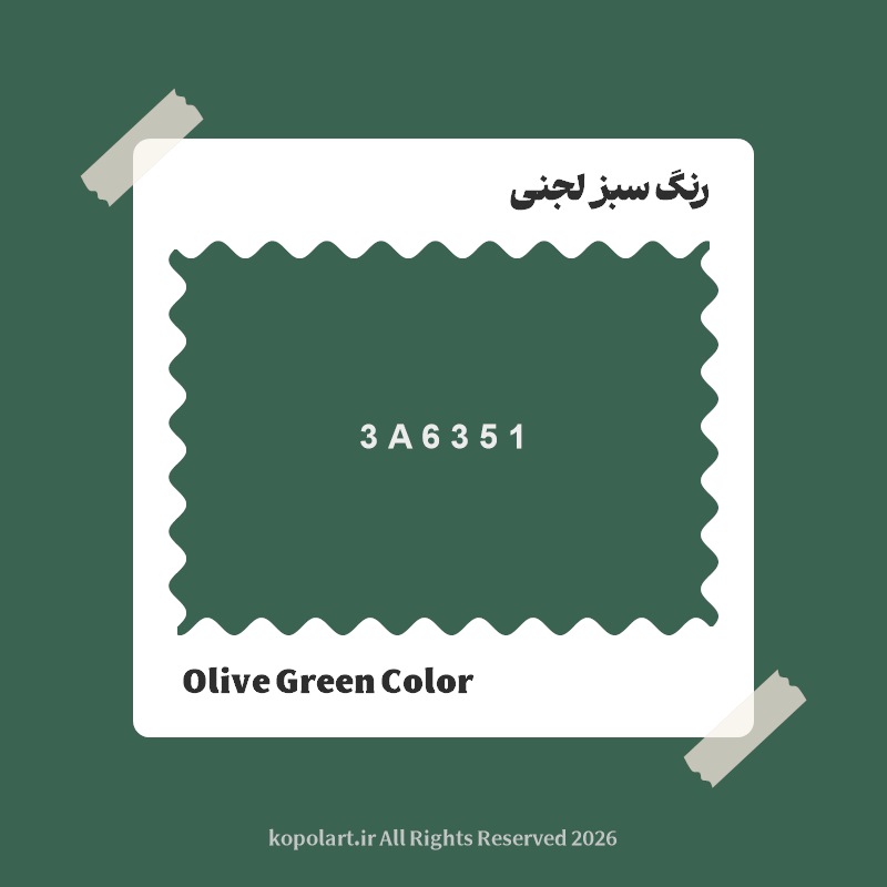رنگ سبز لجنی با کد هگز 3A6351