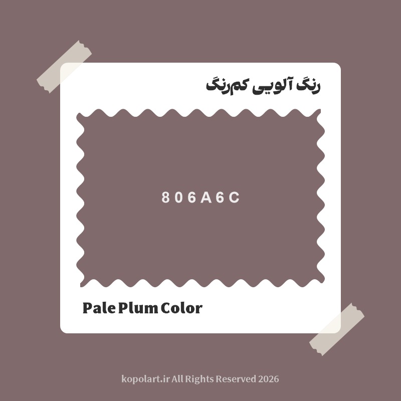 رنگ آلویی کمرنگ با کد هگز 806A6C