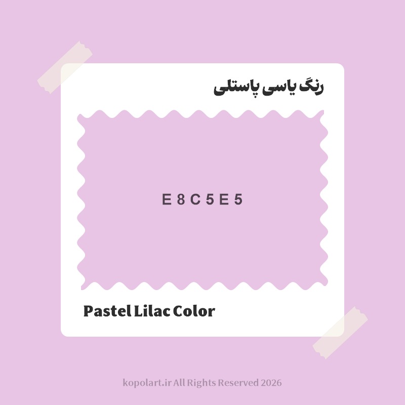 رنگ یاسی پاستلی با کد هگز E8C5E5