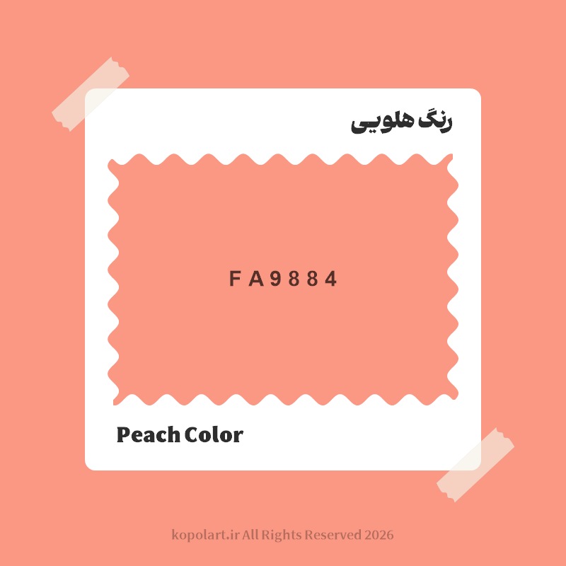 رنگ هلویی با کد هگز FA9884