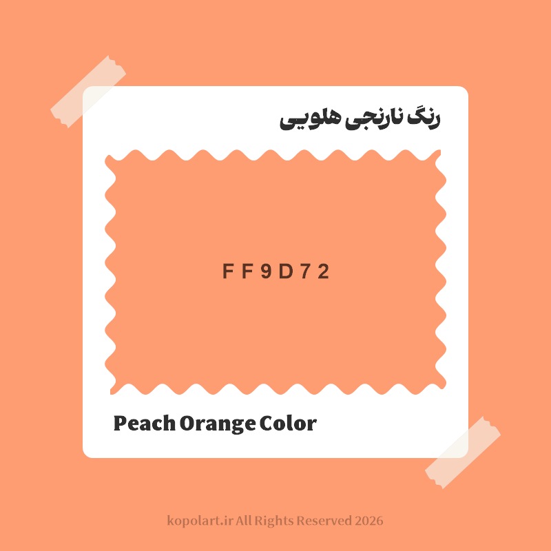 رنگ نارنجی هلویی با کد هگز FF9D72