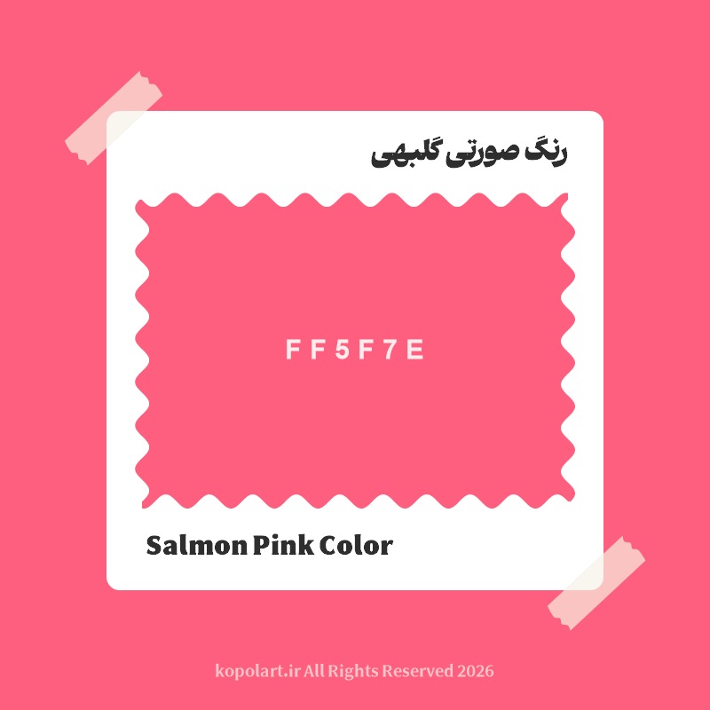 رنگ صورتی گلبهی با کد هگز FF5F7E