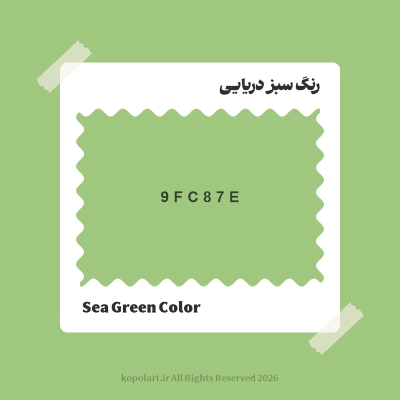 رنگ سبز دریایی با کد هگز 9FC87E