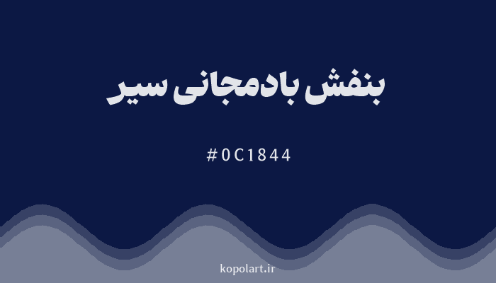 رنگبنفش بادمجانی سیر با کد هگزادسیمال 0C1844