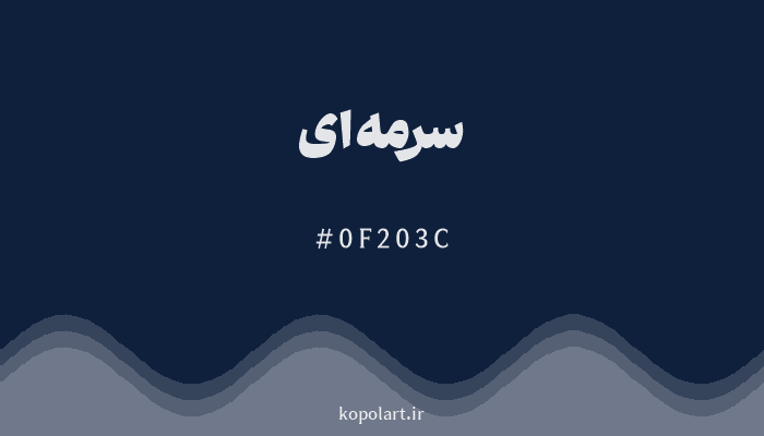 رنگ سرمه‌ای با کد هگزادسیمال 0F203C