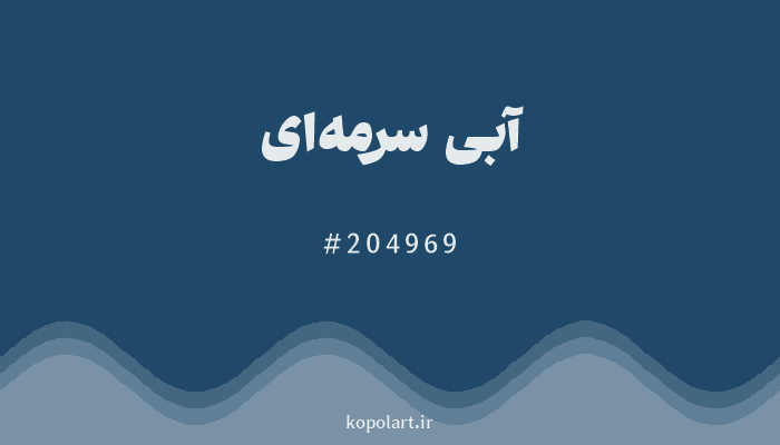 رنگ آبی سرمه‌ای با کد هگزادسیمال 204969