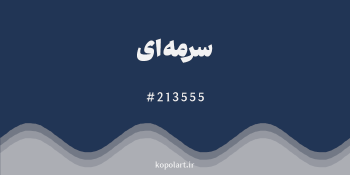 رنگ سرمهای با کد هگزادسیمال 213555