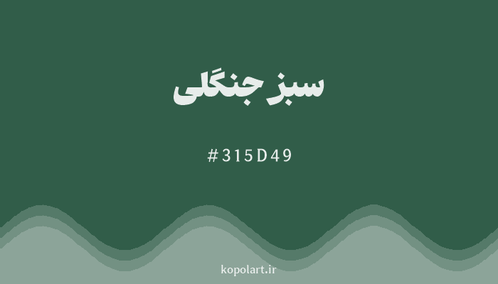 رنگ سبز جنگلی با کد هگزادسیمال 315D49
