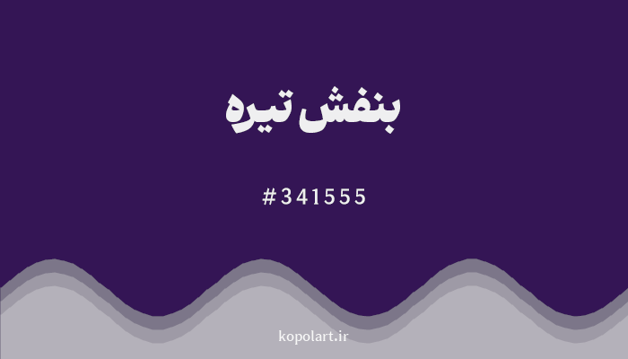 رنگبنفش تیره با کد هگزادسیمال 341555