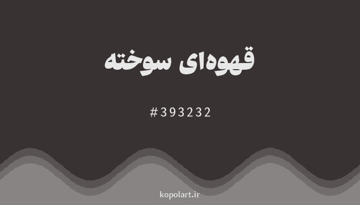 رنگ قهوه‌ای سوخته با کد هگزادسیمال 393232