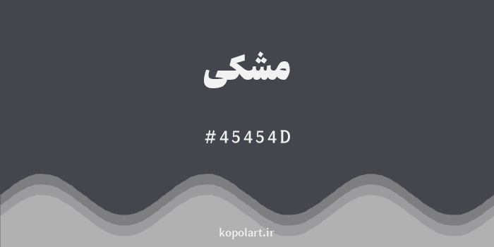رنگ مشکی با کد هگزادسیمال 45454D