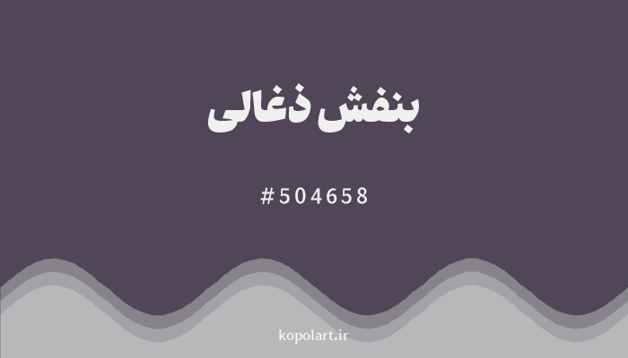 رنگبنفش ذغالی با کد هگزادسیمال 504658