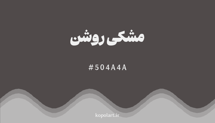 رنگ‌مشکی روشن با کد هگزادسیمال 504A4A
