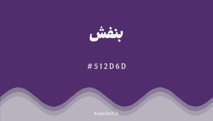 رنگ بنفش با کد هگزادسیمال 512D6D