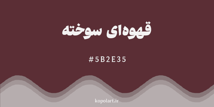 رنگ قهوهای سوخته با کد هگزادسیمال 5B2E35
