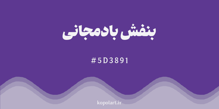 رنگ بنفش بادمجانی با کد هگزادسیمال 5D3891