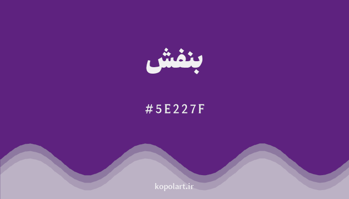 رنگبنفش با کد هگزادسیمال 5E227F