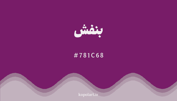 رنگبنفش با کد هگزادسیمال 781C68