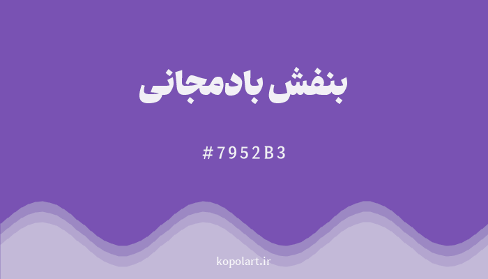 رنگبنفش بادمجانی با کد هگزادسیمال 7952B3