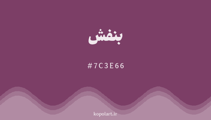 رنگ بنفش با کد هگزادسیمال 7C3E66