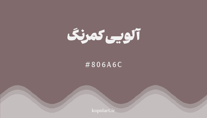 رنگ آلویی کمرنگ با کد هگزادسیمال 806A6C