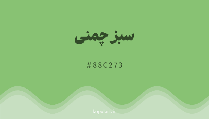 رنگسبز چمنی با کد هگزادسیمال 88C273